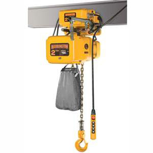 Harrington 2 Ton Ner Electric Chain Hoist 3 Phase 14 Fpm Lift Speed Motor Driven Trolley Loadhook Com